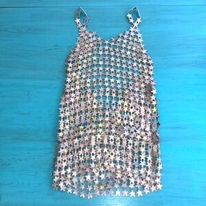 Metallic Flower Dress